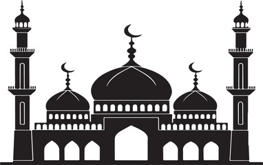 Taj Mahal Agra India vector illustration, an iconic monument of religion and travel architecture