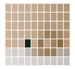  Modern tints and shadows color swatch with a minimal palette, perfect for interior design, print test pages, trendy charts, and digital color use.