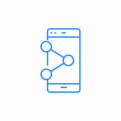 mobile sharing icon sign vector