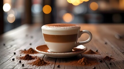 Fototapeta premium Cappuccino with Cocoa Dust