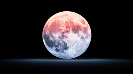 Fototapeta premium Iridescent lunar sphere rests on surface