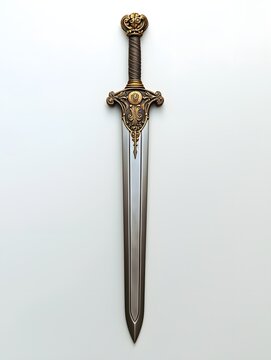 Ancient Roman Military Sword on White Background