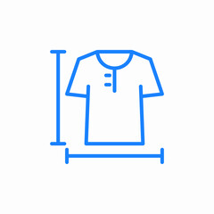 t shirt size icon sign vector