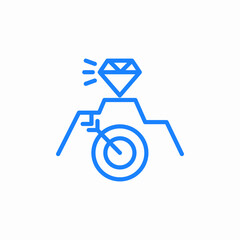 target reached icon sign vector