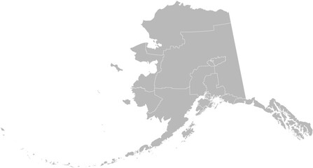Alaska state house districts vector map (Albers equal area conic projection, PPT-compatible & fully editable)