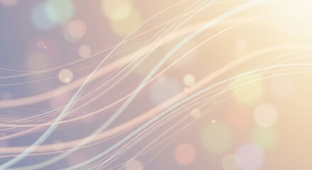 優雅に流れる光の曲線と暖かい色の抽象的な背景