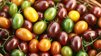 multi-colored ripe tomatoes
