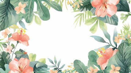 Flower frame for adding text Created with Generative AI technology