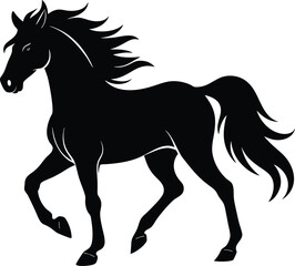 horse silhouette vector