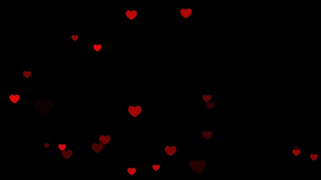 Valentines and Wedding day background Animation 4k Heart Romantic Abstract Particles, Valentine day love relationship holiday