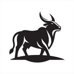 cow vector silhouette clip art logo design illustration. livestock collection.