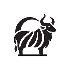 cow vector silhouette clip art logo design illustration. livestock collection.
