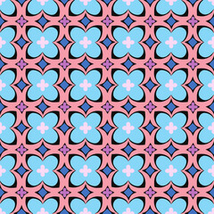 seamless pattern with stylized flowers. For coloring fabrics, wallpaper, wrapping paper and much more.
