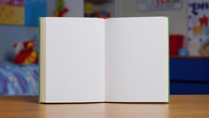 Children's book design template with blank pages for creative projects