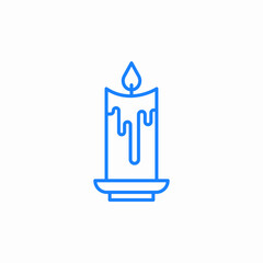 burning candle icon sign vector