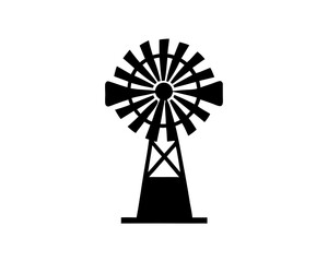 creative details Outline silhouette pinwheel Windmill Icon vector illustration 