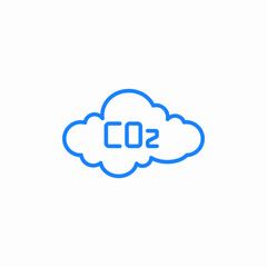 carbon emissions icon sign vector
