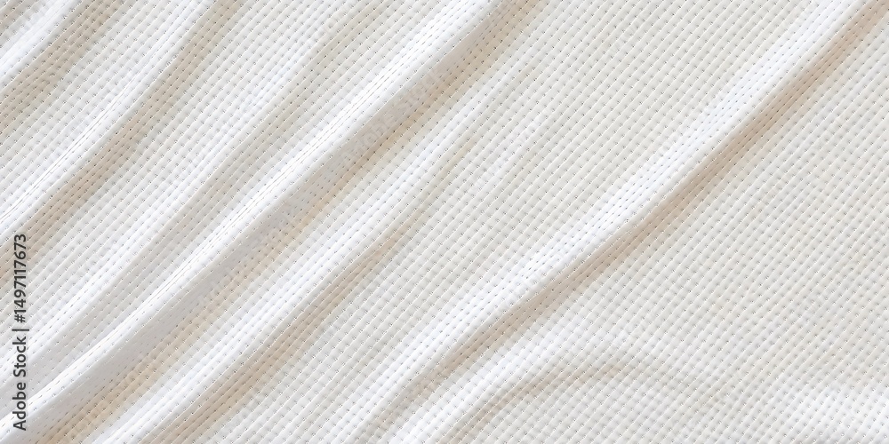 Poster white fabric texture with subtle pattern and diagonal drape