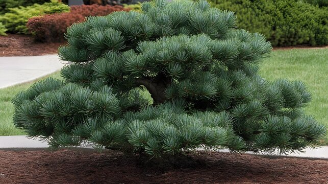 Majestic Dwarf Pine Bonsai Tree Lush Green Foliage Garden Plant