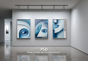 Art gallery artwork mockup