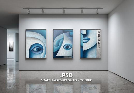 Art gallery artwork mockup