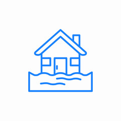 flood disaster icon sign vector