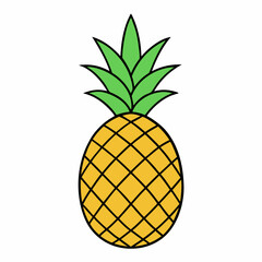 Obraz premium pineapple on white