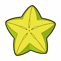 yellow star on white background