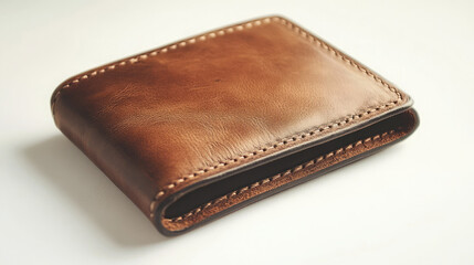 leather wallet isolated on white