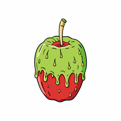 Fototapeta premium red apple isolated on white background