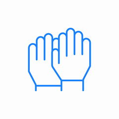 medical gloves icon sign vector