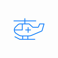 medical helicopter icon sign vector