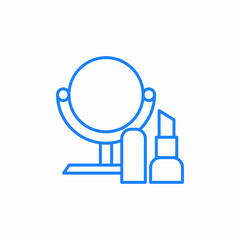 mirror lipstick icon sign vector