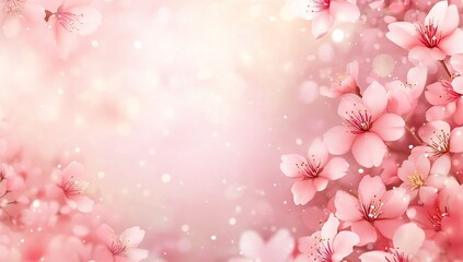 Pink cherry blossom spring bloom.