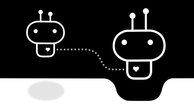 AI / KI Chatbot &ndash; Birthing Animation Loop &ndash; Landscape MOV (Alpha Channel)