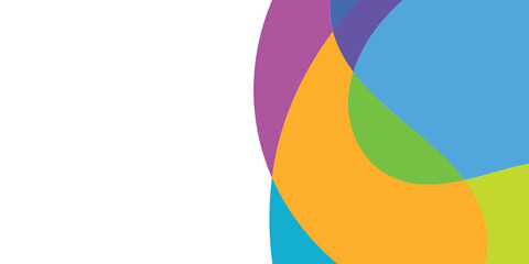 Abstract Colorful Shapes Overlapping