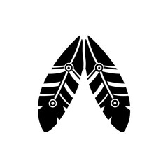 creative details Native American Feather icon  vector illustration 