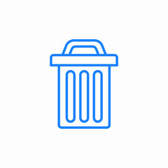 trash bin icon sign vector