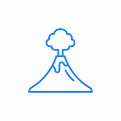 Obraz premium volcanic eruption icon sign vector