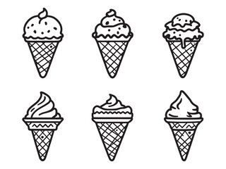 Waffle cone Illustration