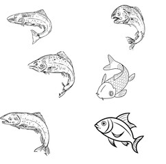 Naklejka premium firsh group vegtor image