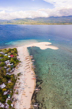 High angle view of Mararison island, Panay, Philippines