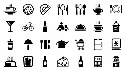 Culinary Adventures Exploring diverse cuisine icons from cozy cafes to gourmet dining experiences in