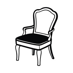 armchair isolated on white