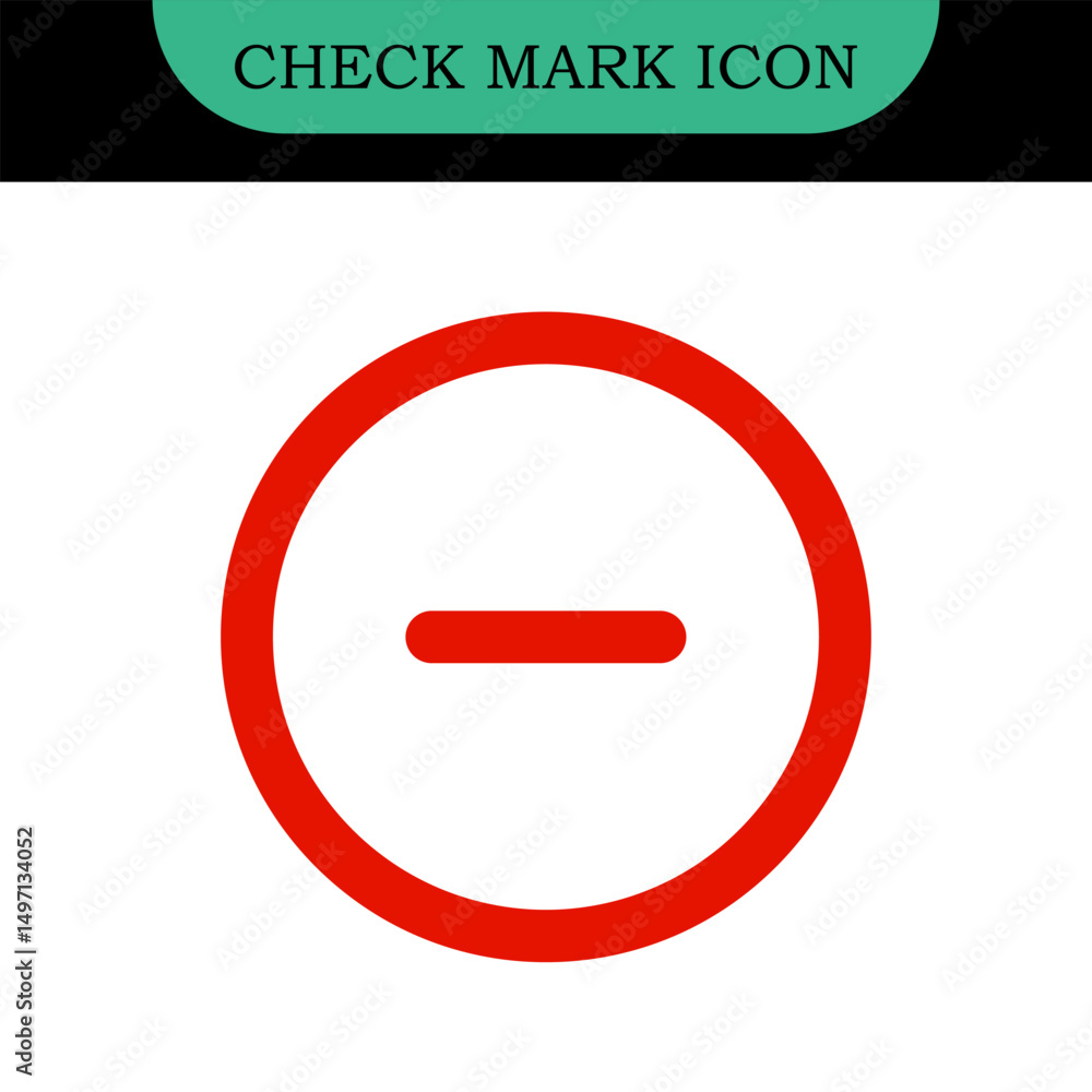 Poster set of green check marks, red cross signs, checkbox list vector icon. checklist signs in round shape