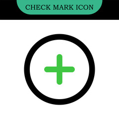 
Set of Green check marks, red cross signs, checkbox list vector icon. Checklist signs in round shapes. Green tick and red x check mark button collection isolated on white background.Plus, minus icons