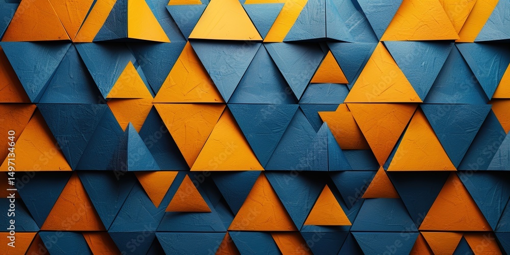 Wall mural abstract 3d rendering of geometric shapes.