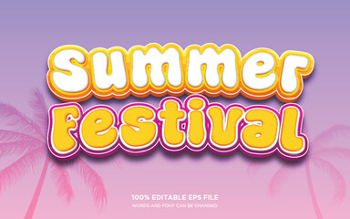 Summer vibes 3D editable text style effect