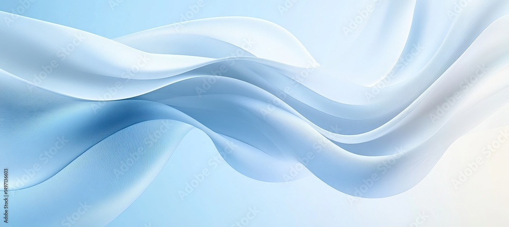Poster abstract background smooth, elegant, and flowing fluid with delicate silver waves and a gradient.