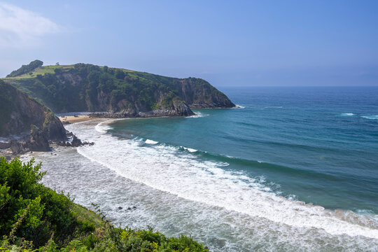 Playa de Amio near Pechon, Val de San Vicente, Cantabria, Spain